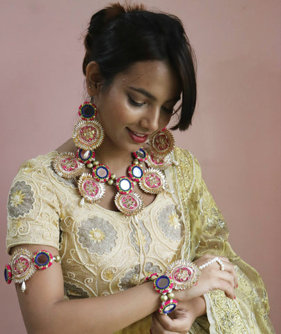 Floral Jewellery with Mirror touch