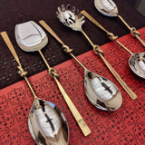 Gold & Silver Serving Spoon 6 Pcs Set