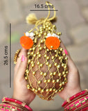 Gold Bead Mesh Decorative Coconut Cover