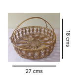 Crochet Weave Metal Basket - Small