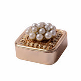 Pearl Broach Metal Coin Box