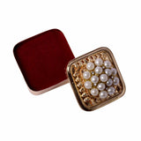 Pearl Broach Metal Coin Box