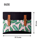 Ecru-Leaves Document Folder