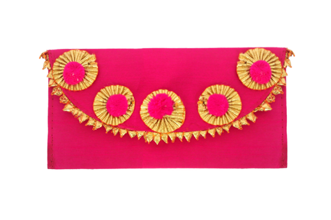 Gota & Pompom Fabric Envelope