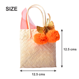 Pom Pom Tassel Cane Bags- Set of 2
