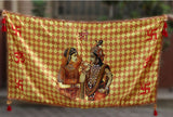 Radha Krishna Antarpat with Yellow Background