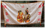 Radha Krishna Antarpat with White Background