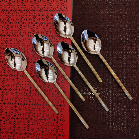 Gold & Silver Spoon 6 Pcs Set