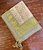 Light Gota Brocade & Tissue Thaal Cover