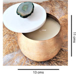 Agate & Marble Lid Scented Candle