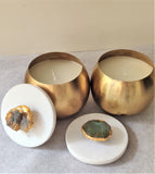 Agate & Marble Lid Scented Candle