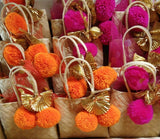Pom Pom Tassel Cane Bags- Set of 2